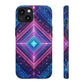 Blue Purple Geometric Pattern Tough Phone Cases - iPhone Samsung Galaxy