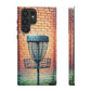 Tough Phone Cases - Brick Wall Graffiti Disc Golf Basket iPhone Samsung Galaxy