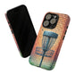 Tough Phone Cases - Brick Wall Graffiti Disc Golf Basket iPhone Samsung Galaxy