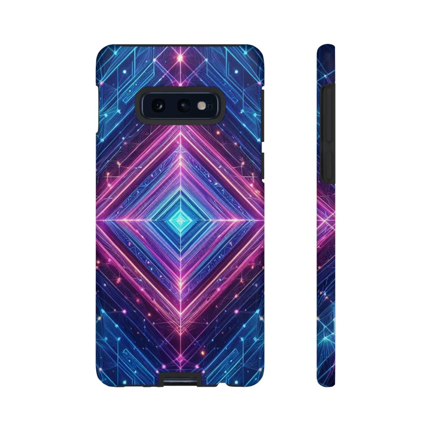 Blue Purple Geometric Pattern Tough Phone Cases - iPhone Samsung Galaxy