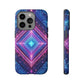 Blue Purple Geometric Pattern Tough Phone Cases - iPhone Samsung Galaxy