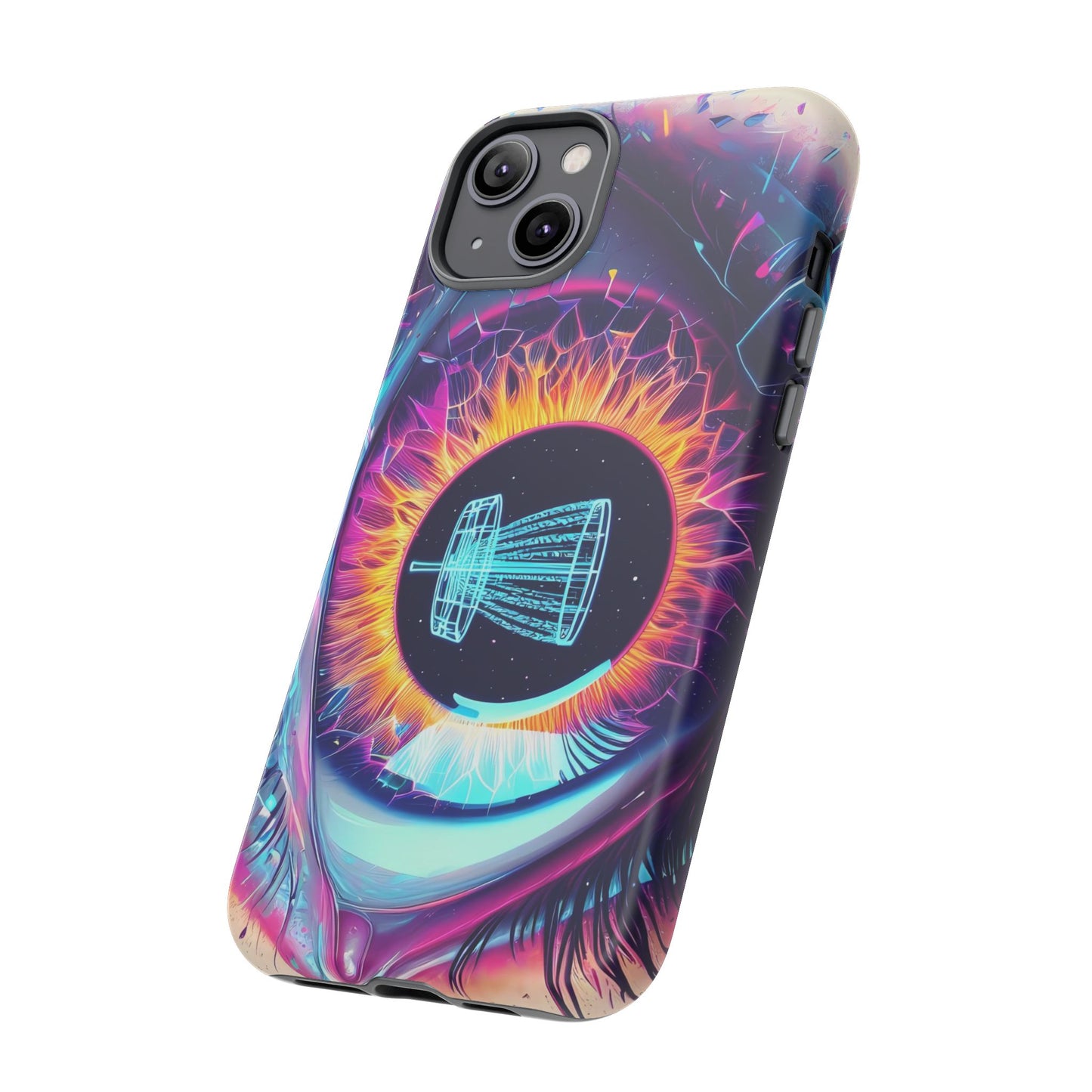 Disc Golf Basket Eyeball Orange Iris Tough Phone Cases - iPhone Samsung Galaxy