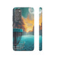 Tough Phone Cases - Disc Golf Basket Moon Landscape iPhone Samsung Galaxy