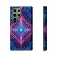 Blue Purple Geometric Pattern Tough Phone Cases - iPhone Samsung Galaxy