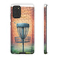 Tough Phone Cases - Brick Wall Graffiti Disc Golf Basket iPhone Samsung Galaxy