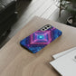 Blue Purple Geometric Pattern Tough Phone Cases - iPhone Samsung Galaxy