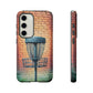 Tough Phone Cases - Brick Wall Graffiti Disc Golf Basket iPhone Samsung Galaxy