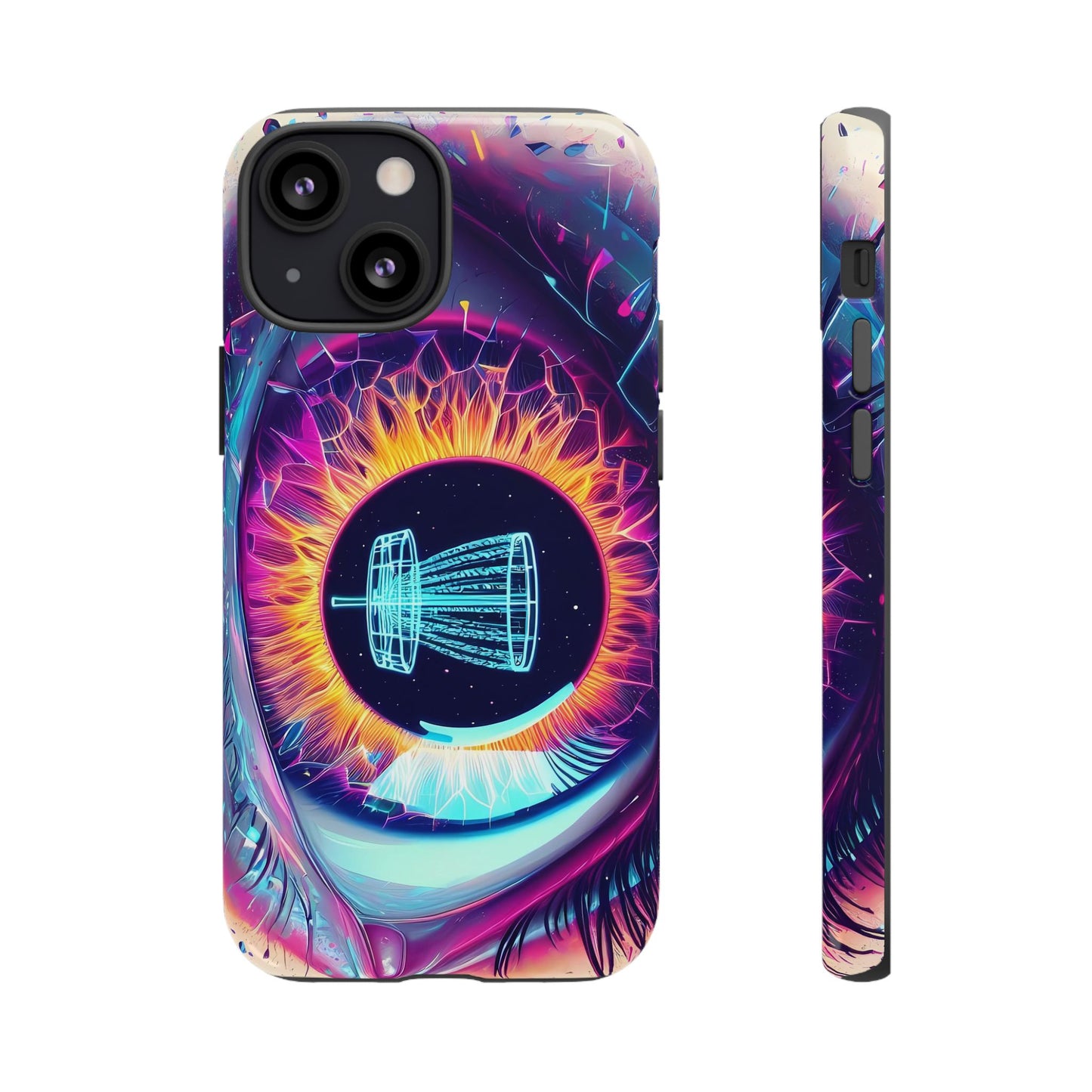 Disc Golf Basket Eyeball Orange Iris Tough Phone Cases - iPhone Samsung Galaxy