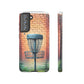 Tough Phone Cases - Brick Wall Graffiti Disc Golf Basket iPhone Samsung Galaxy