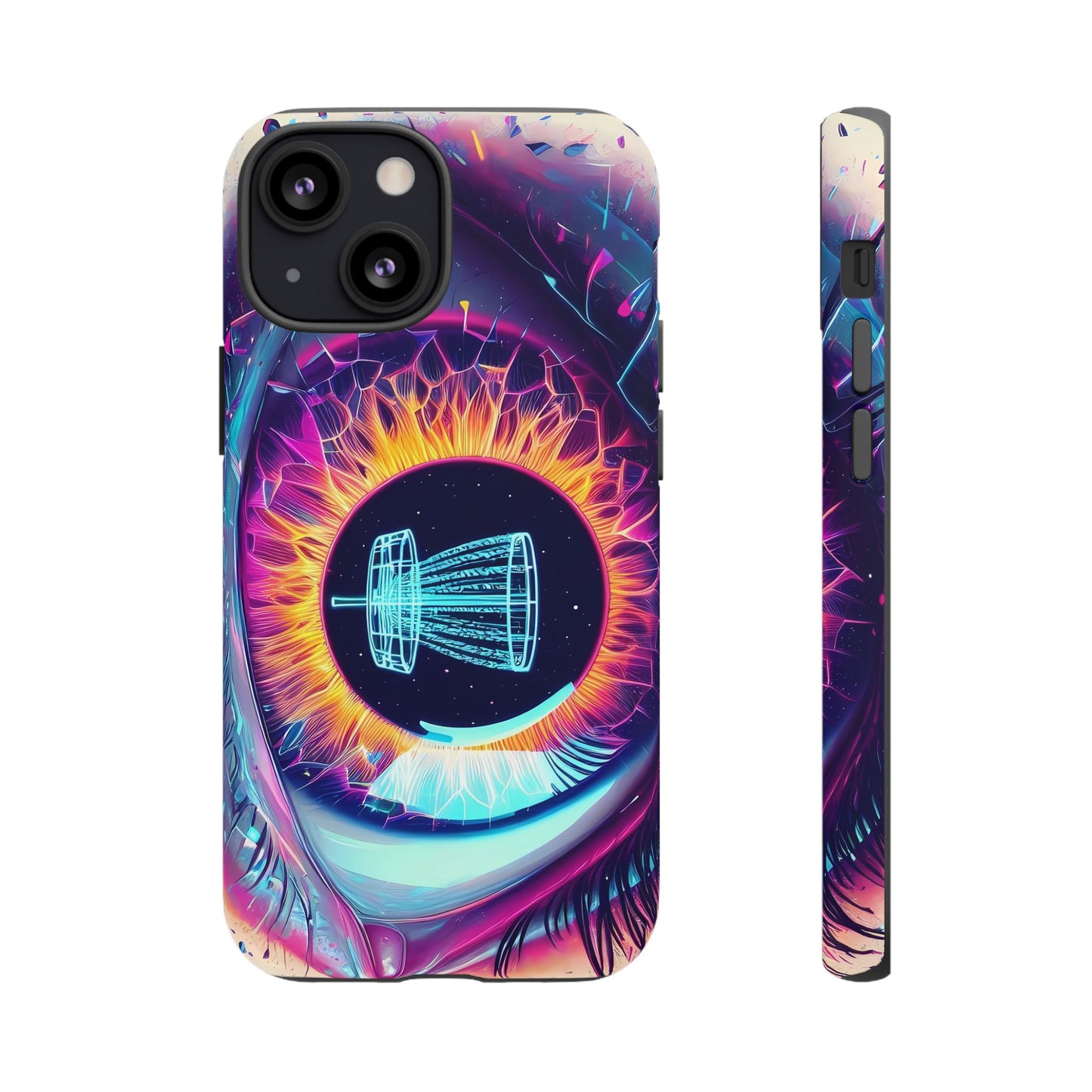 Disc Golf Basket Eyeball Orange Iris Tough Phone Cases - iPhone Samsung Galaxy