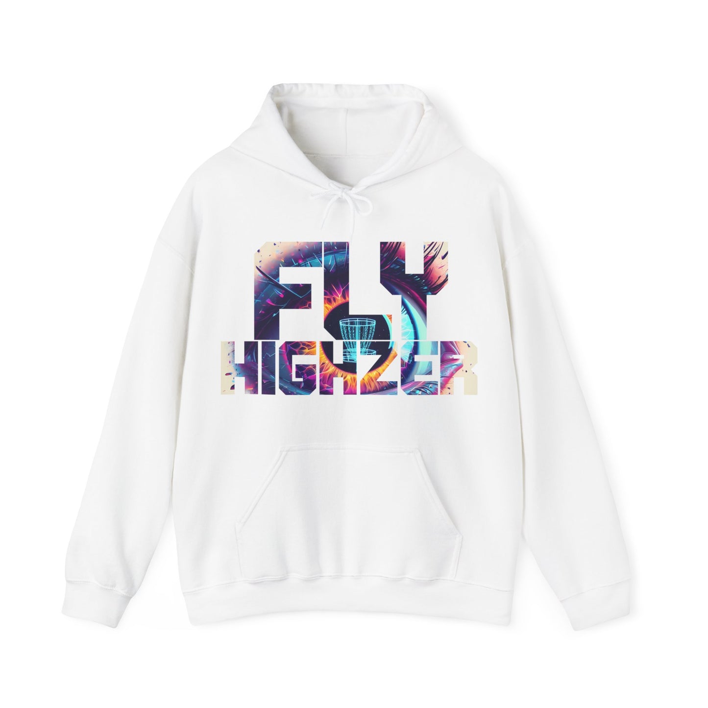 Hooded Sweatshirt - FlyHighzer Logo Disc Golf Basket Eyeball