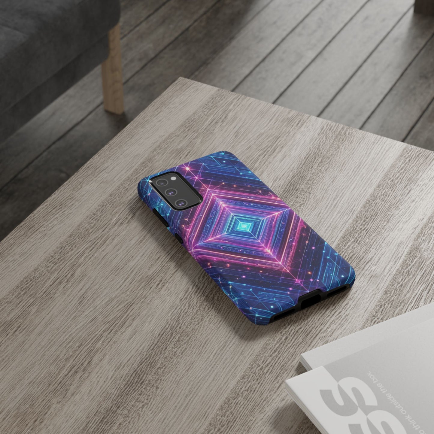 Blue Purple Geometric Pattern Tough Phone Cases - iPhone Samsung Galaxy